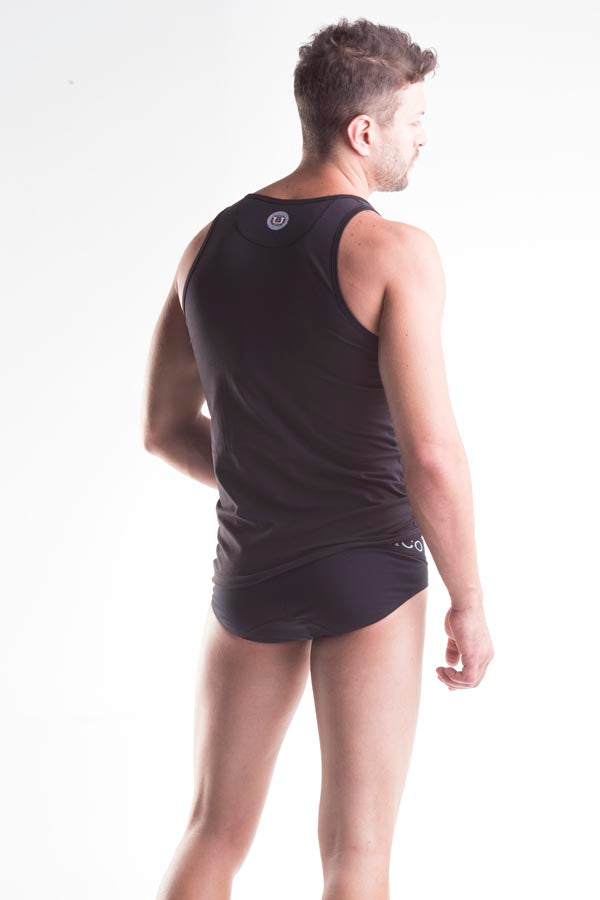 Unico Classic Vest Black COTTON Men's Underwear Unico Underwear UK