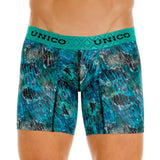 Unico Boxer Long Leg Suspensor Turquoise Cotton