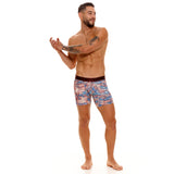 Unico Boxer Long Leg Suspensor Cup MURAL Polyester