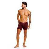 Unico Boxer Long Leg Suspensor Cup GRANATE Cotton