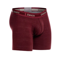 Unico Boxer Long Leg Suspensor Cup GRANATE Cotton