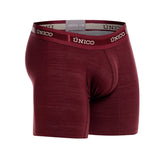 Unico Boxer Long Leg Suspensor Cup GRANATE Cotton