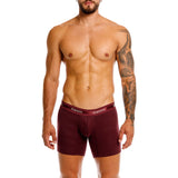 Unico Boxer Long Leg Suspensor Cup GRANATE Cotton