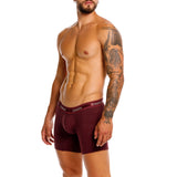 Unico Boxer Long Leg Suspensor Cup GRANATE Cotton