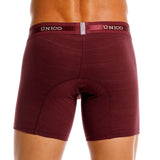 Unico Boxer Long Leg Suspensor Cup GRANATE Cotton