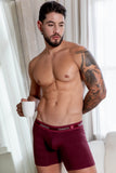 Unico Boxer Long Leg Suspensor Cup GRANATE Cotton