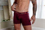 Unico Boxer Long Leg Suspensor Cup GRANATE Cotton