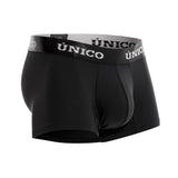 Unico Classic V-Neck T-Shirt + Boxer Black Set Cotton Men's Underwear