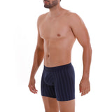 Unico Boxer Long Leg BLUE PARALELO Cotton