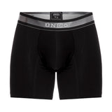 Unico Boxer Long Leg Suspensor Cup NEBULOSO Black Cotton