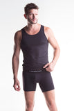 Unico Gift Set Microfiber: Classic VEST Black and Classic BOXER Long Leg