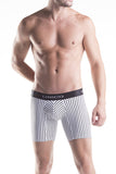 Unico Boxer Long Leg B & W Strips TIMON Microfibre