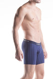 Unico Boxer Long Leg BLUE PARALELO Cotton