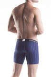 Unico Boxer Long Leg BLUE PARALELO Cotton