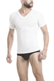 Unico Classic V-Neck Short Sleeve T-Shirt TONIC WHITE & Brief Intenso Microfiber Set