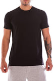 Unico  Comfort  Crew Neck Short Sleeve Black Pima