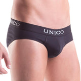 Unico Classic V-Neck Short Sleeve Grey and Unico Brief Intenso Gift Set in Cotton