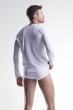 Unico Classic Long-sleeved T-Shirt with round neck  White and Briefs Cotton Gift Set