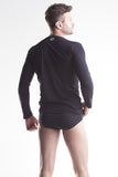 Unico Classic Unico Long-sleeved T-Shirt and Black Briefs Cotton Gift Set