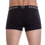 Unico Boxer Short SOFT BLACK RIBBED Cotton