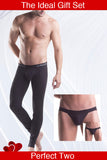 Unico Gift Set. Classic Long John INTENSO and Classic Jock Strap Black