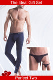 Unico Gift Set. Classic Long John PROFUNDO and Classic Jock Strap Black