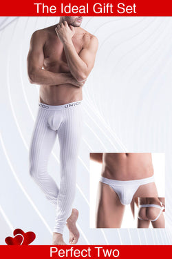 Unico Gift Set. Classic Long John CRISTALINO and Classic Jock Strap Cotton